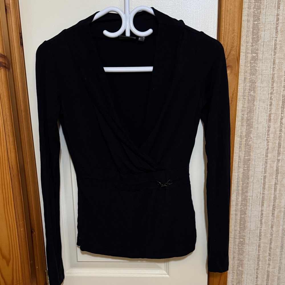 Mexx Black Wrap-Style Blouse